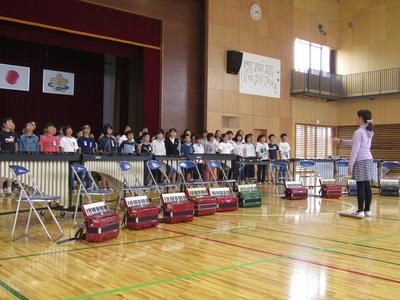 練習をする６年生